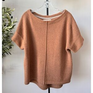 Brochu Walker Merino Wool Cashmere Blend Sweater Camel Brown